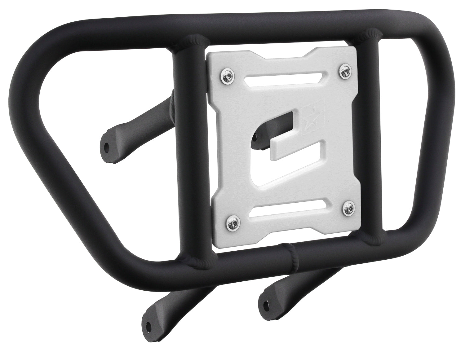 Crosspro - Front Bumper CR02 For Suzuki LT-R 450-Textured Black Tube / White Plate