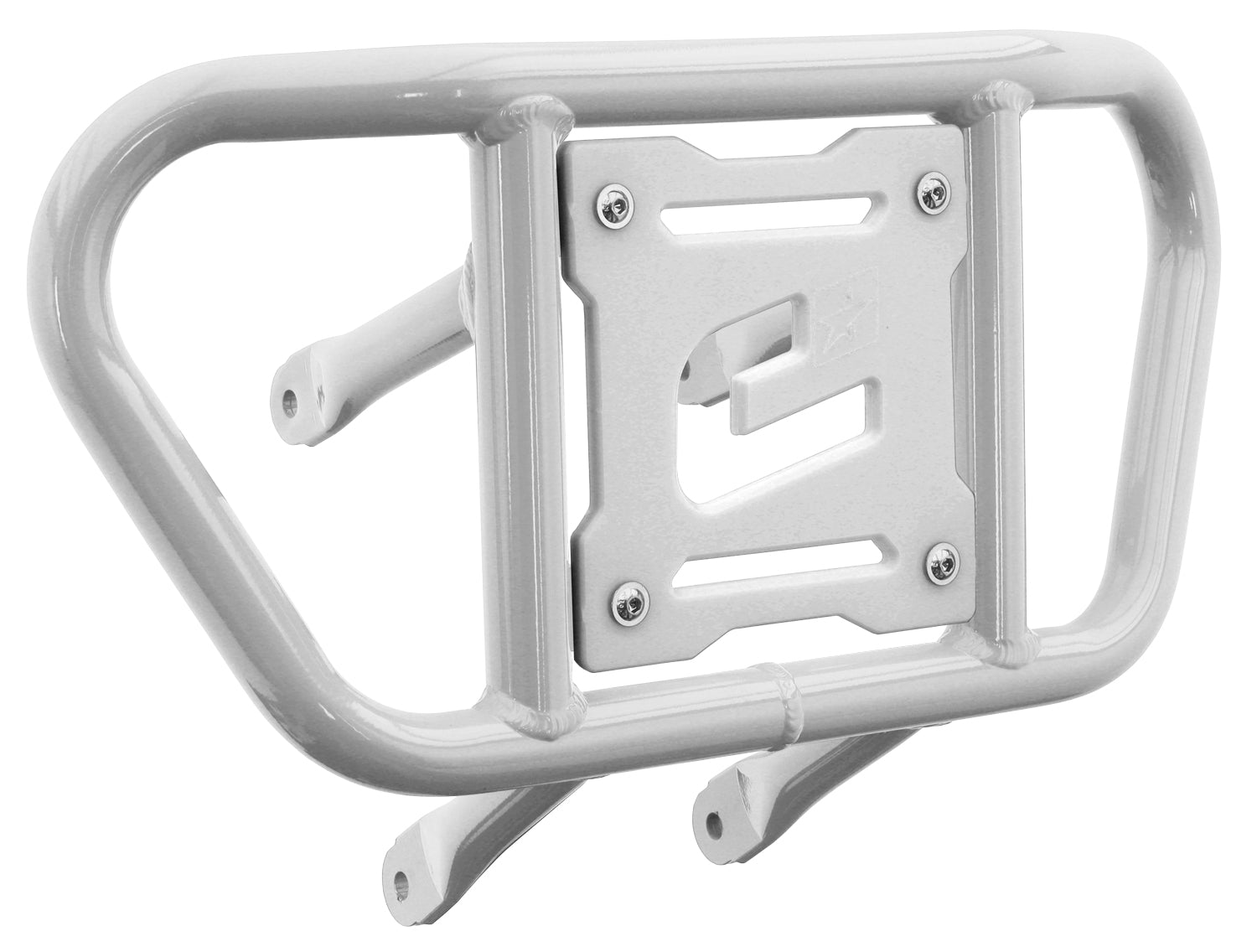 Crosspro - Front Bumper CR02 For Suzuki LT-R 450-White Tube / White Plate