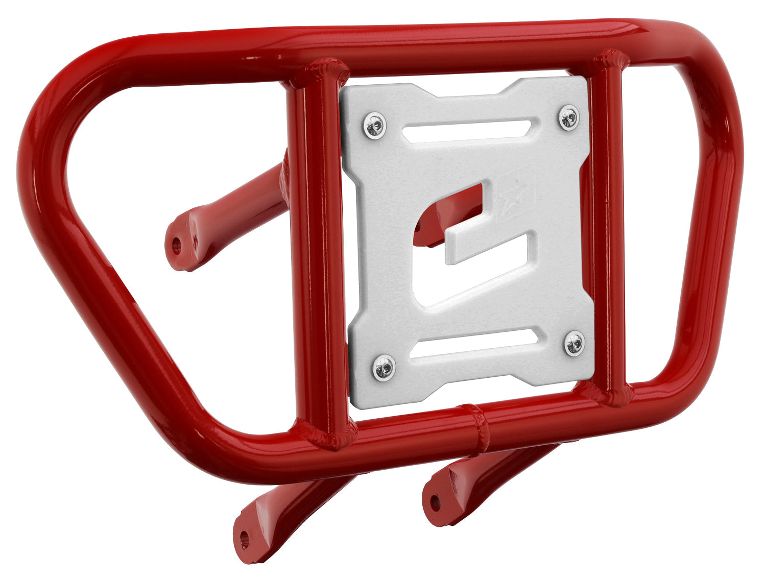 Crosspro - Front Bumper CR02 For Suzuki LT-R 450-Red Tube / White Plate