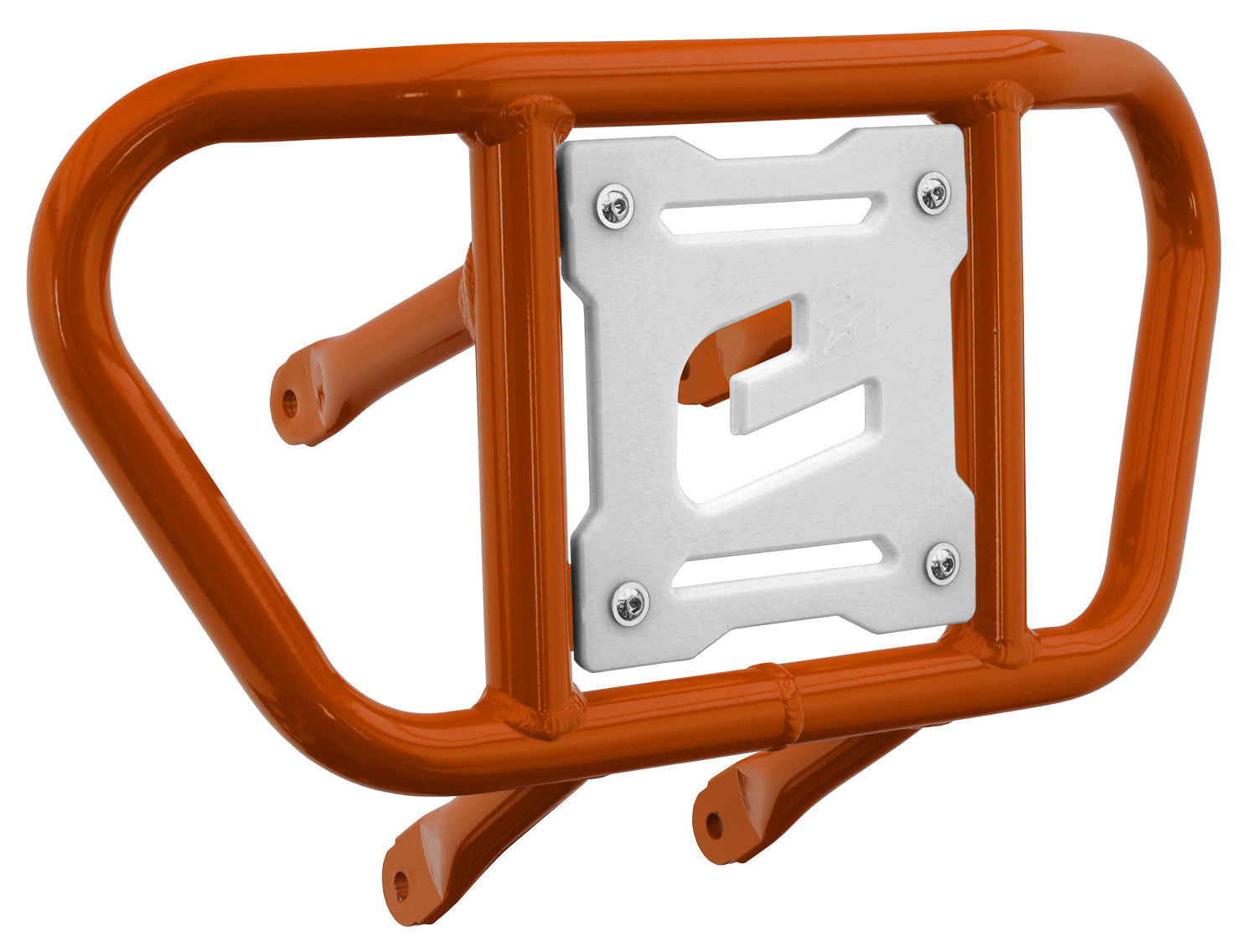 Crosspro - Front Bumper CR02 For Suzuki LT-R 450-Orange Tube / White Plate