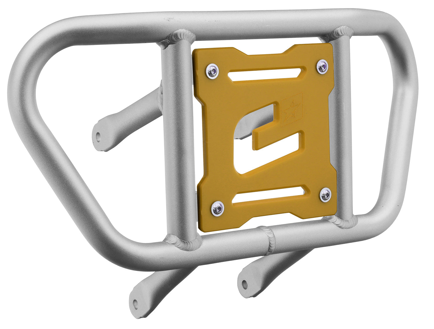Crosspro - Front Bumper CR02 For Suzuki LT-R 450-Ice Polish Tube / Yellow Plate