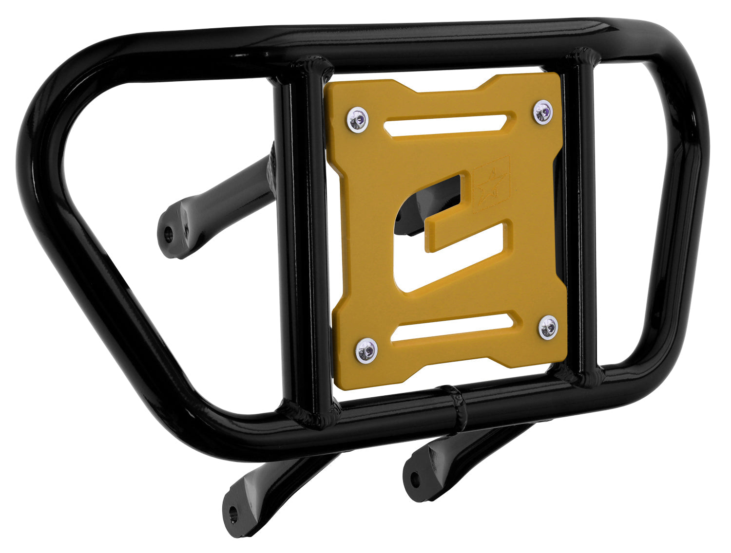 Crosspro - Front Bumper CR02 For Suzuki LT-R 450-Black Tube / Yellow Plate