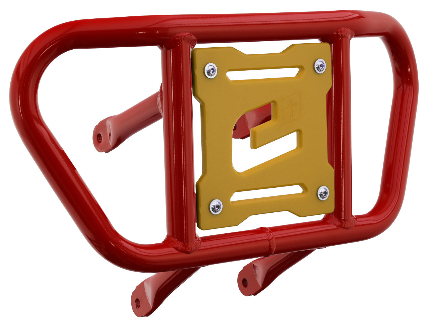 Crosspro - Front Bumper CR02 For Suzuki LT-R 450-Red Tube / Yellow Plate