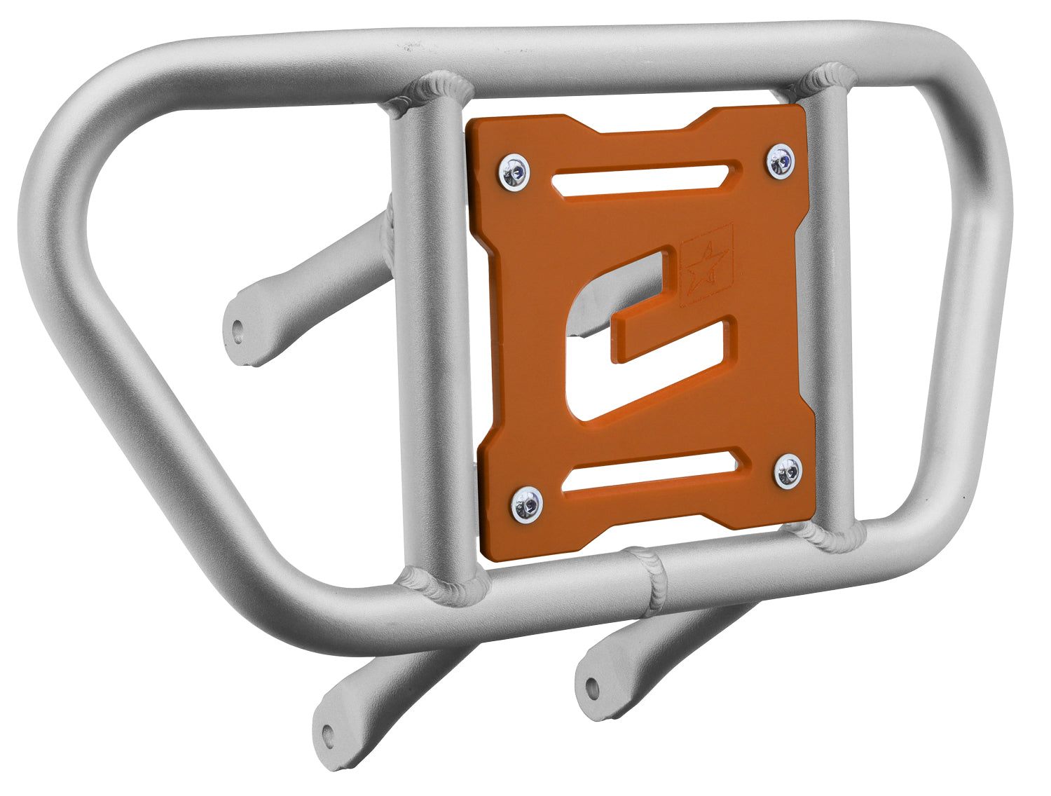 Crosspro - Front Bumper CR02 For Suzuki LT-R 450-Ice Polish Tube / Orange Plate