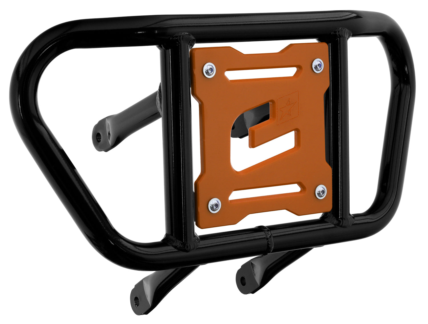 Crosspro - Front Bumper CR02 For Suzuki LT-R 450-Black Tube / Orange Plate