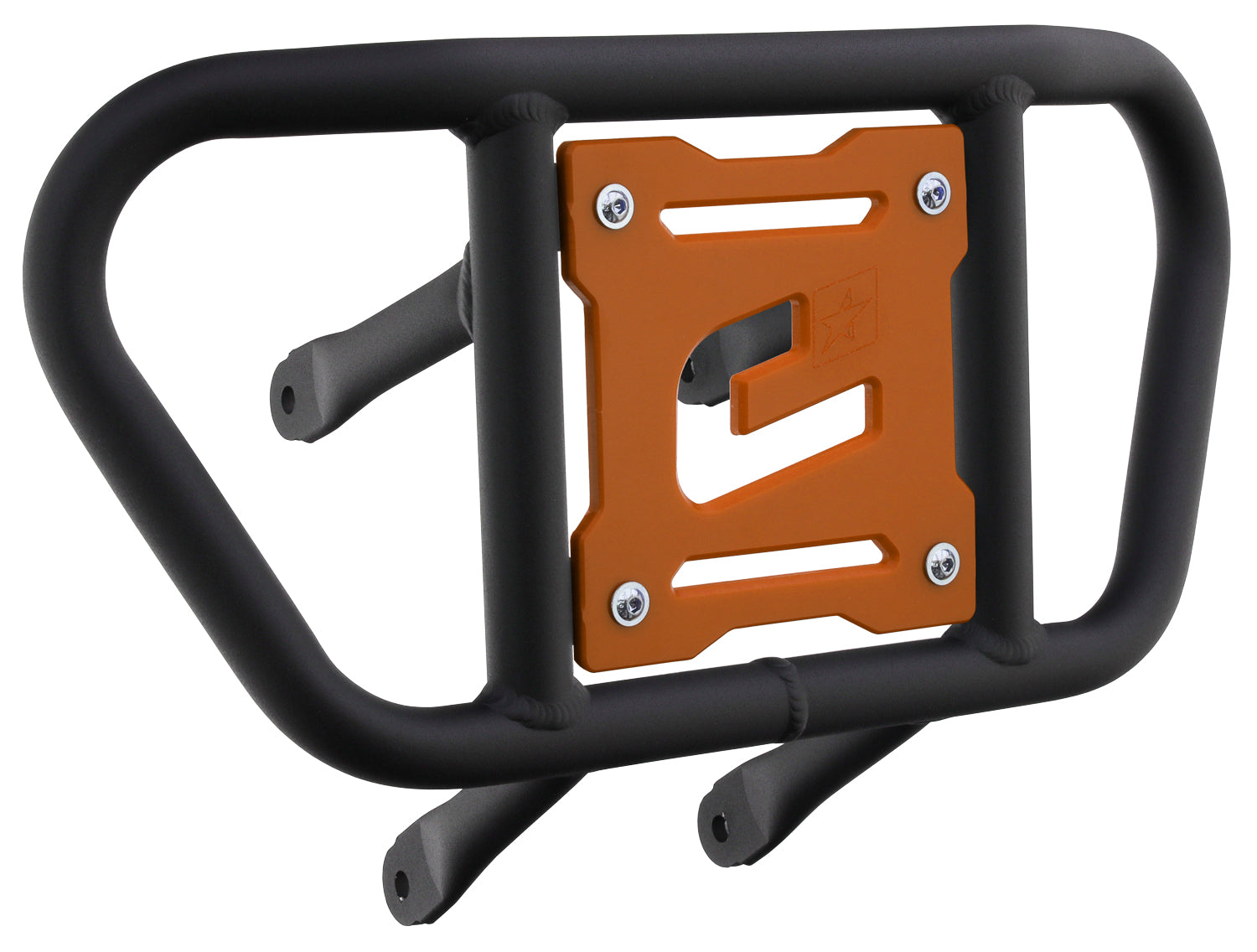 Crosspro - Front Bumper CR02 For Suzuki LT-R 450-Textured Black Tube / Orange Plate