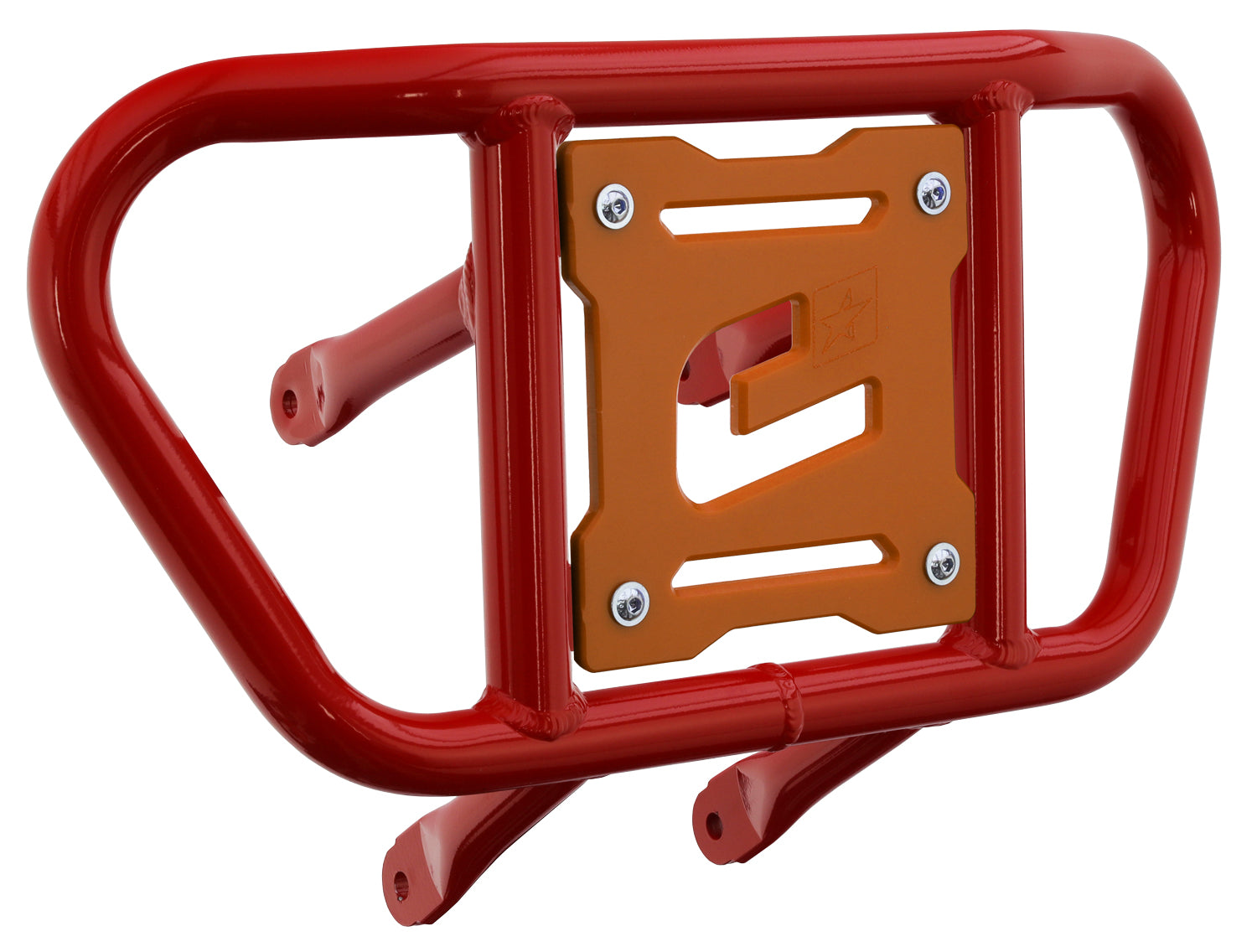 Crosspro - Front Bumper CR02 For Suzuki LT-R 450-Red Tube / Orange Plate