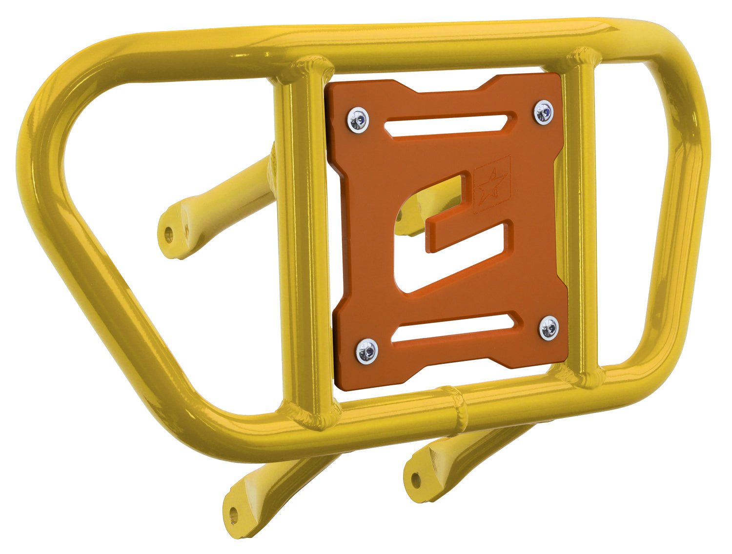 Crosspro - Front Bumper CR02 For Suzuki LT-R 450-Yellow Tube / Orange Plate