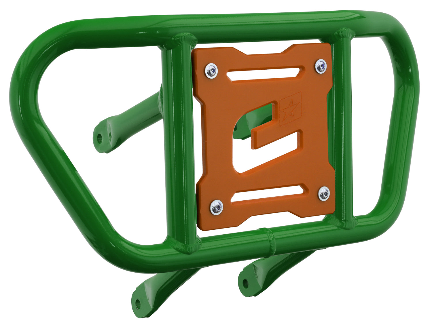 Crosspro - Front Bumper CR02 For Suzuki LT-R 450-Green Tube / Orange Plate