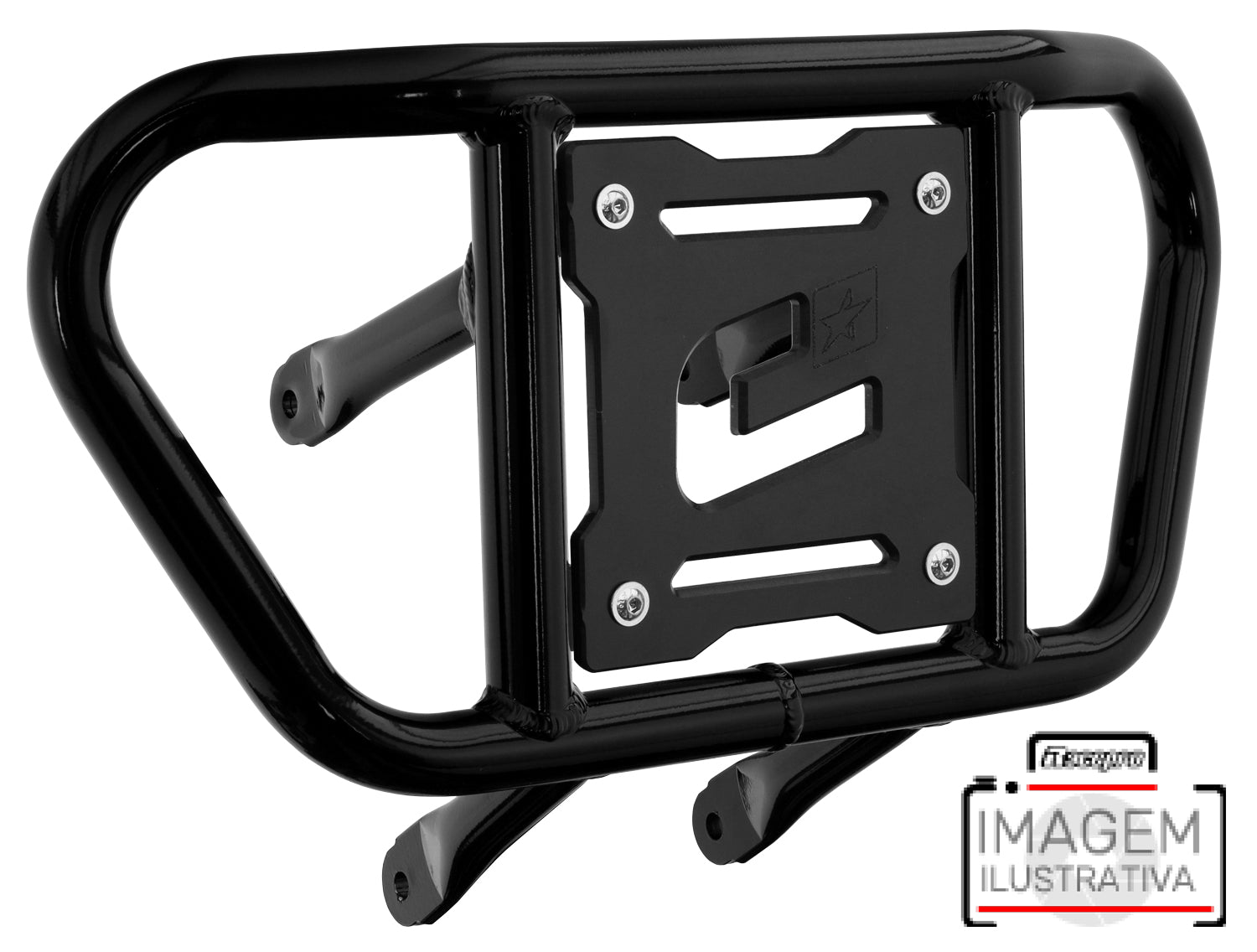 Crosspro - Front Bumper CR02 For Can Am (BRP) DS 450-Black Tube / Black Plate