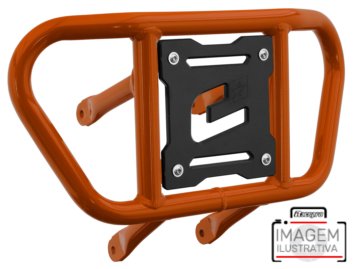 Crosspro - Front Bumper CR02 For Yamaha YFZ 450-Orange Tube / Black Plate