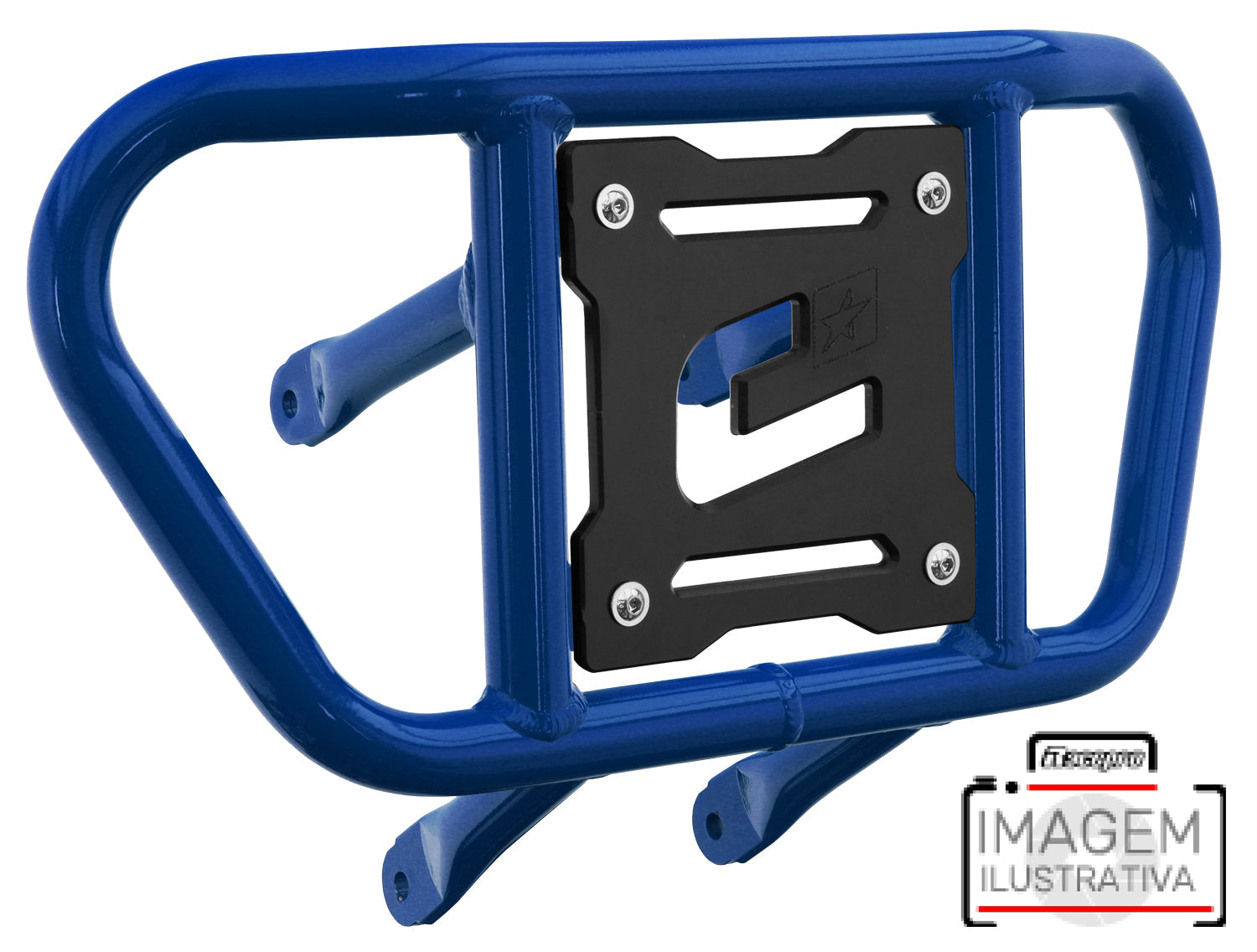 Crosspro - Front Bumper CR02 For Kawasaki KFX 450R-Blue Tube / Black Plate