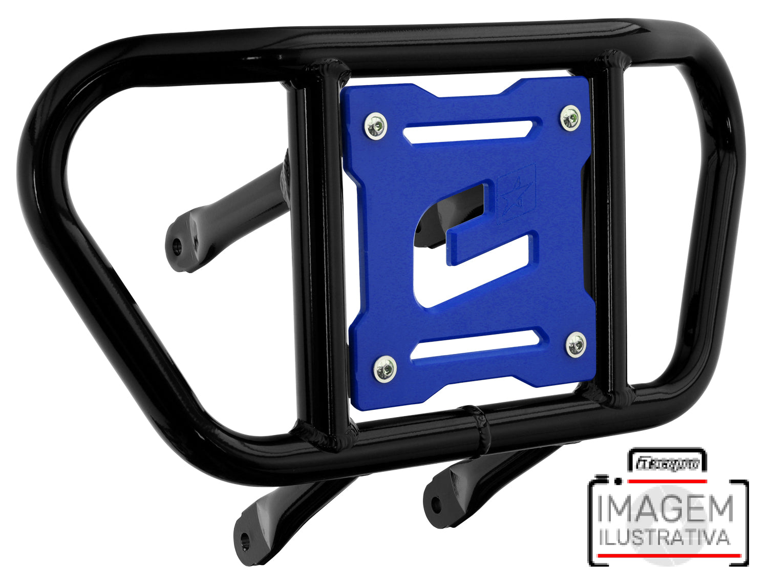 Crosspro - Front Bumper CR02 For Yamaha YFZ 450R-Black Tube / Blue Plate