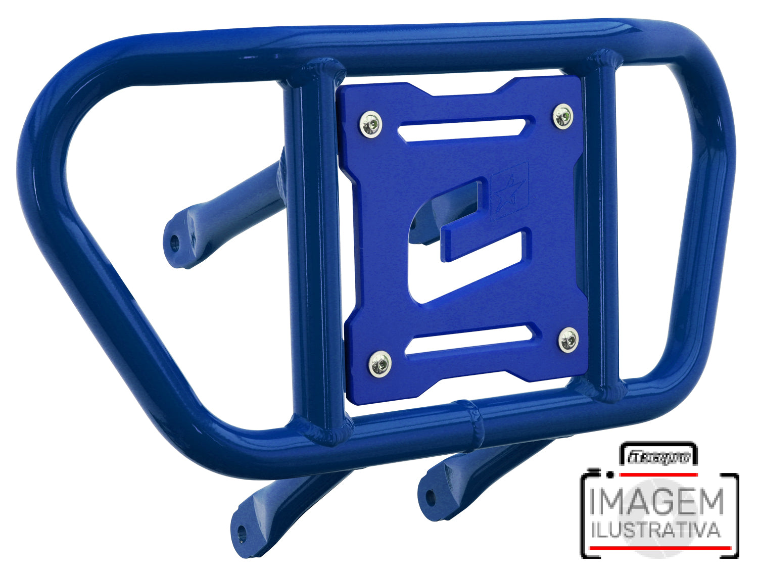 Crosspro - Front Bumper CR02 For Yamaha YFZ 450-Blue Tube / Blue Plate