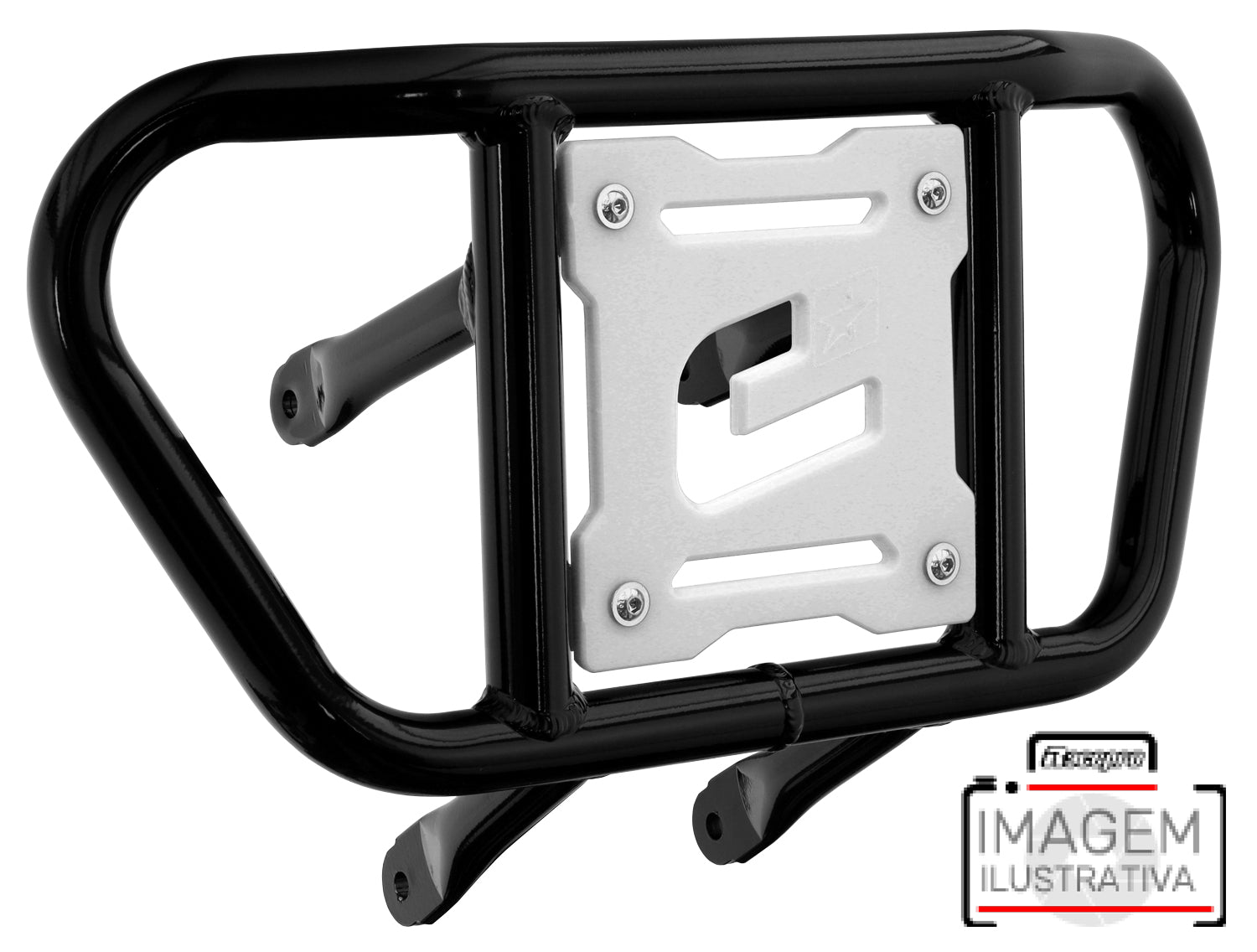 Crosspro - Front Bumper CR02 For Yamaha YFZ 450-Black Tube / White Plate