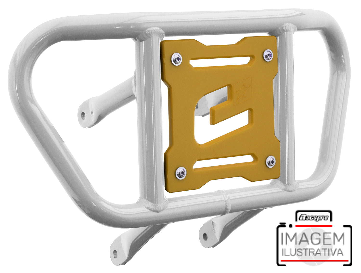 Crosspro - Front Bumper CR02 For Yamaha YFZ 450R-White Tube / Yellow Plate