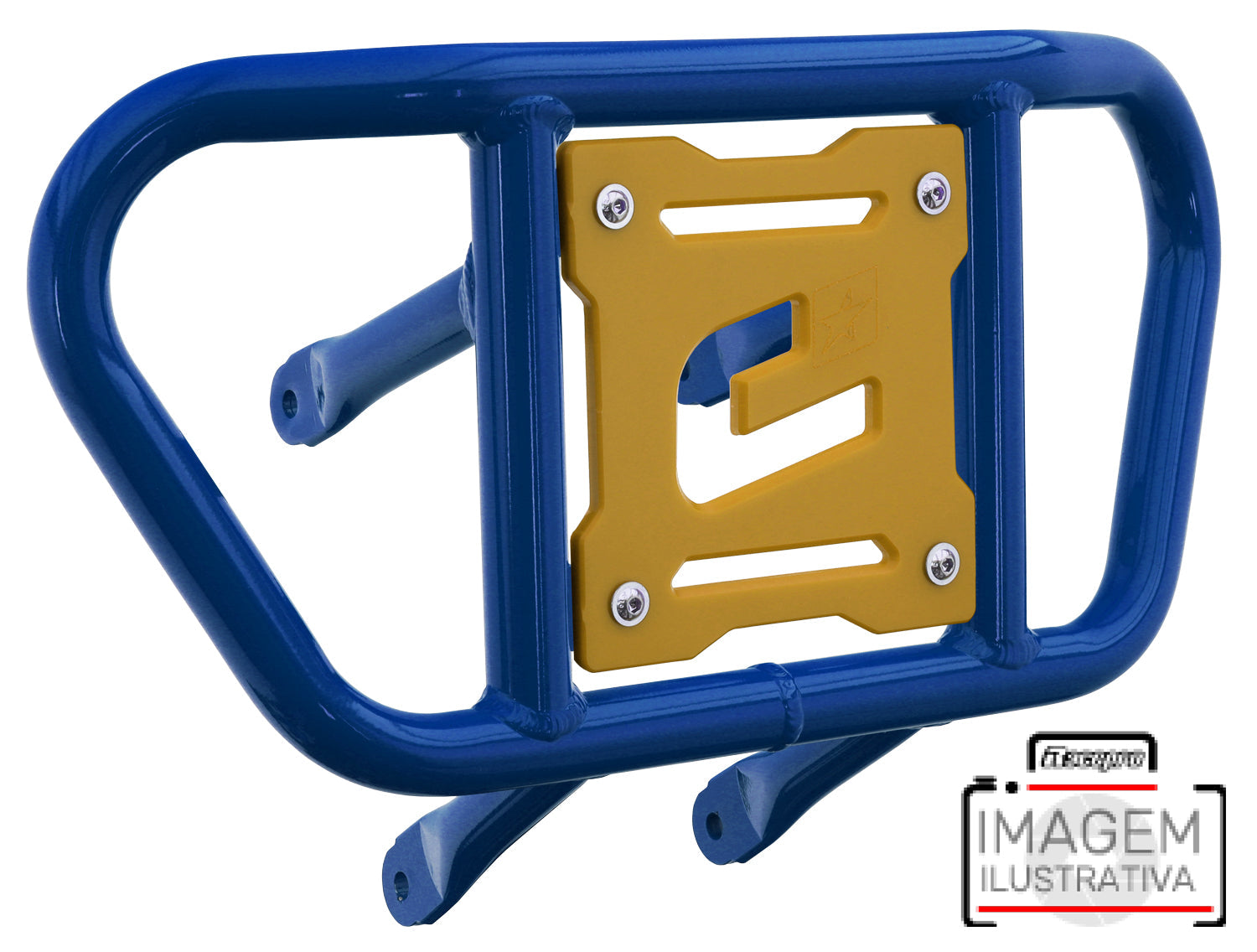 Crosspro - Front Bumper CR02 For Yamaha YFZ 450-Blue Tube / Yellow Plate