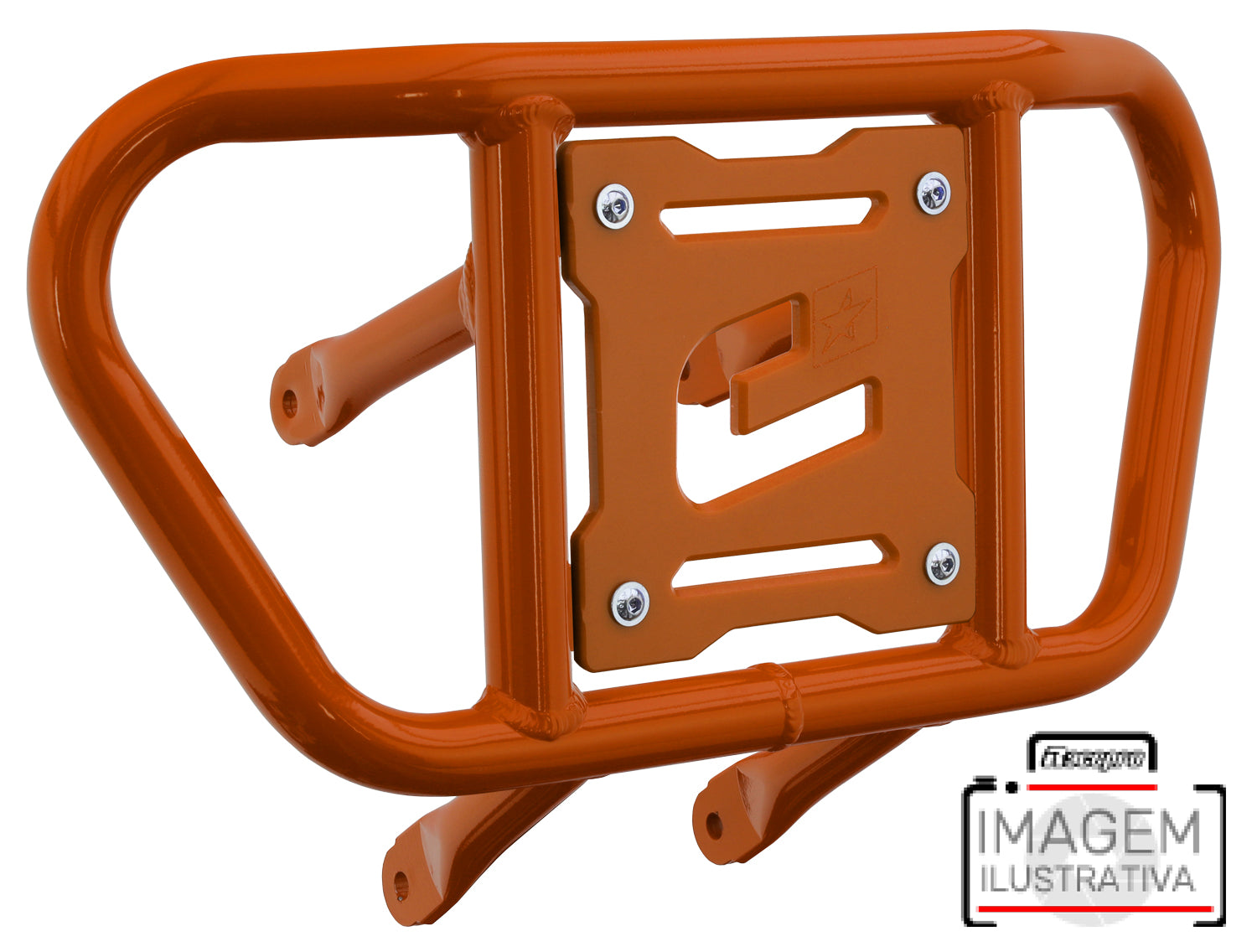 Crosspro - Front Bumper CR02 For Kawasaki KFX 450R-Orange Tube / Orange Plate