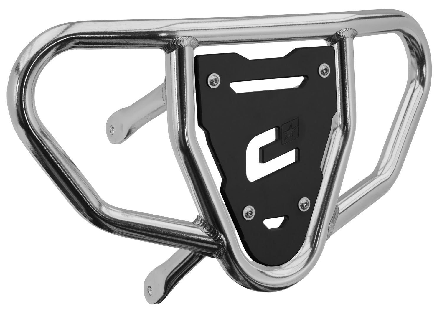 Crosspro - Front Bumper CR03 For Suzuki LT-R 450-Polish Tubo / Black Plate
