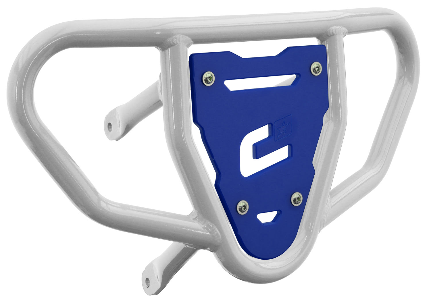 Crosspro - Front Bumper CR03 For Suzuki LT-R 450-White Tube / Blue Plate