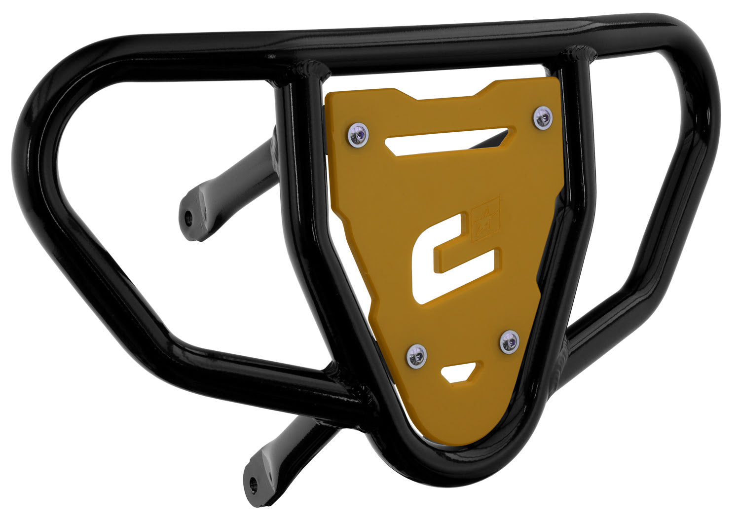 Crosspro - Front Bumper CR03 For Suzuki LT-R 450-Black Tube / Yellow Plate