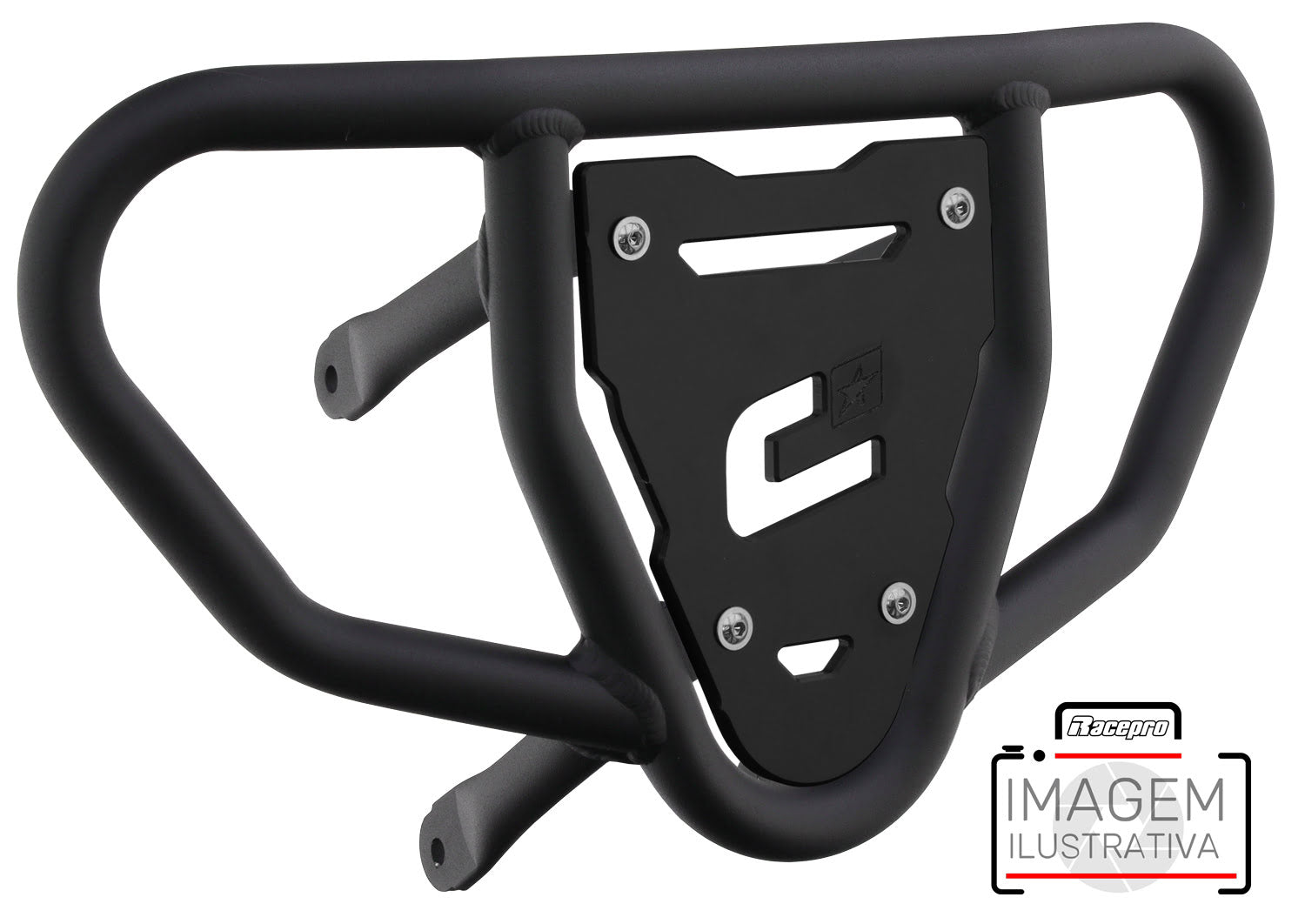 Crosspro - Front Bumper CR03 For Yamaha YFZ 450-Textured Black Tube / Black Plate
