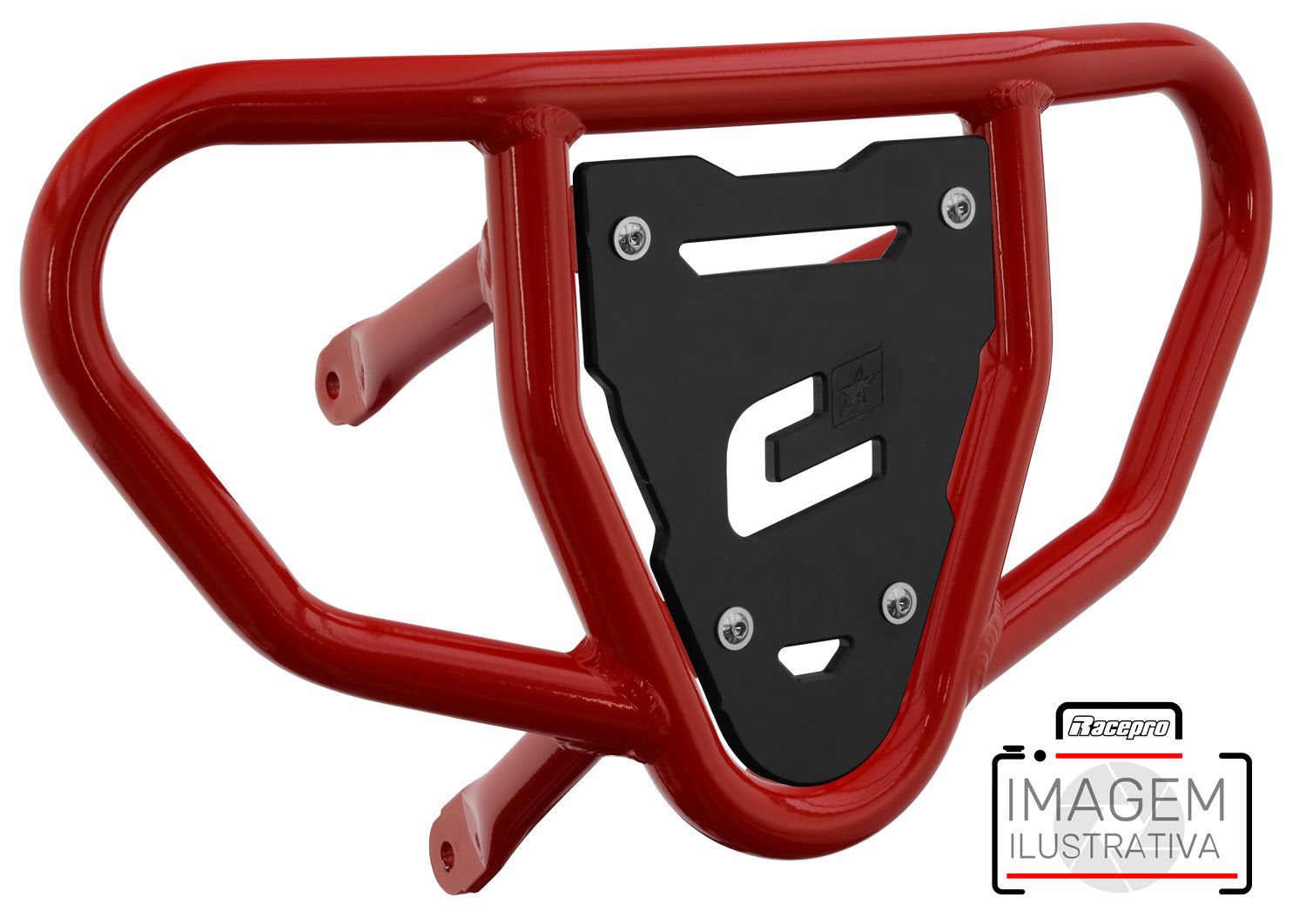 Crosspro - Front Bumper CR03 For Yamaha YFZ 450R-Red Tube / Black Plate