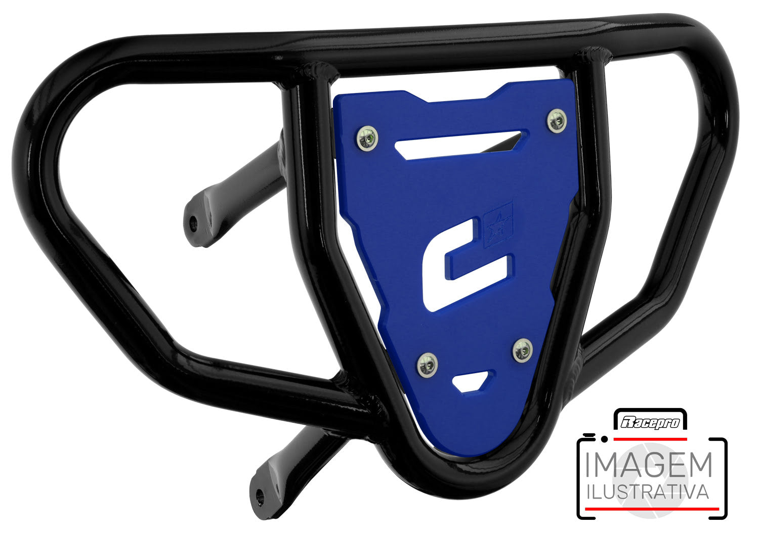 Crosspro - Front Bumper CR03 For Yamaha YFZ 450R-Black Tube / Blue Plate