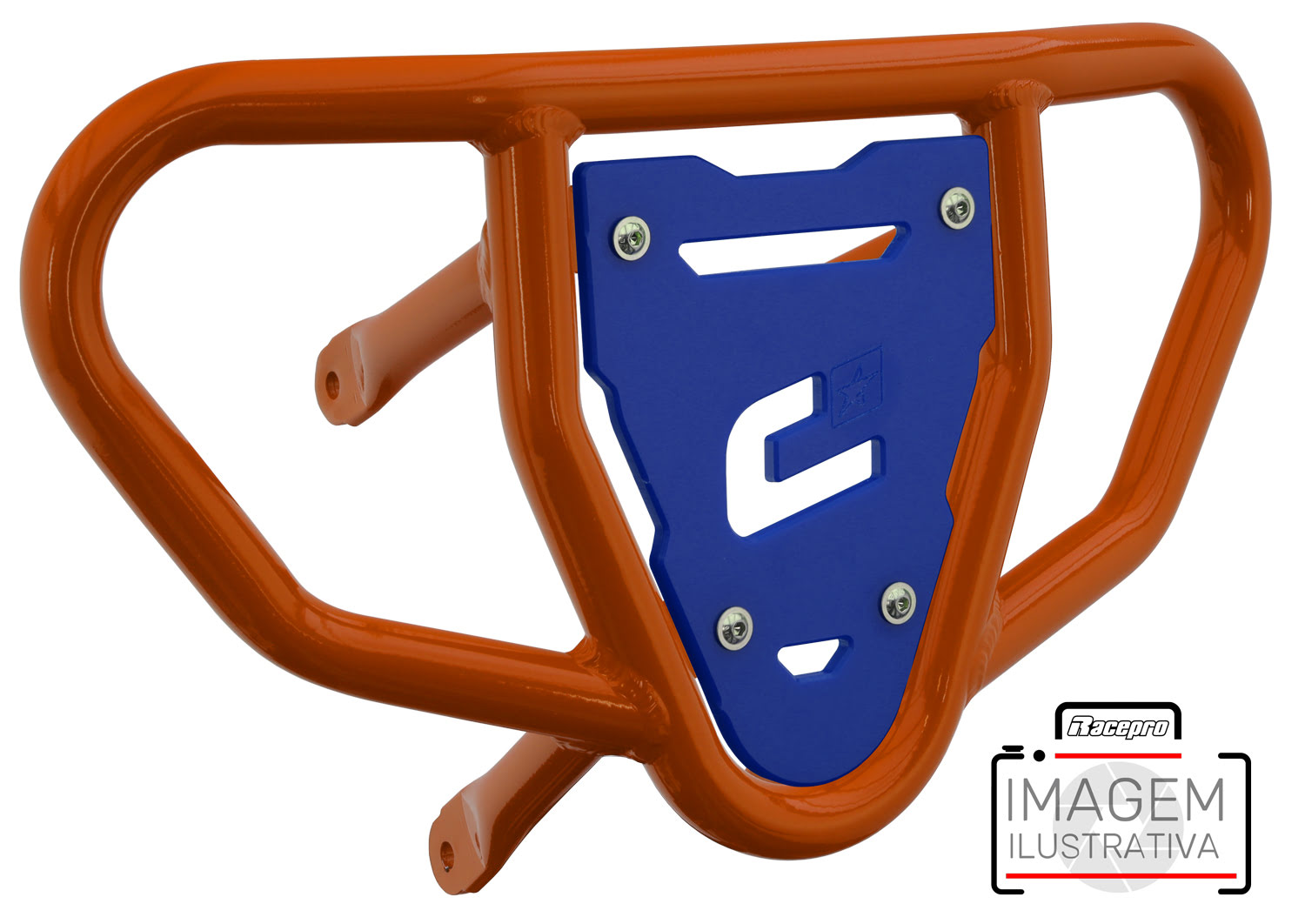 Crosspro - Front Bumper CR03 For Yamaha YFZ 450R-Orange Tube / Blue Plate