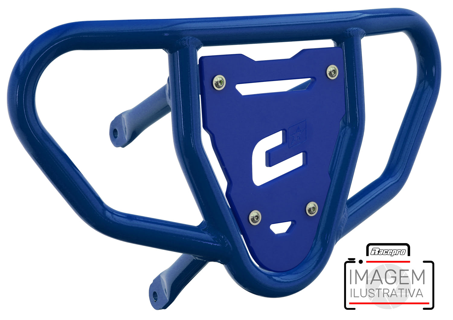 Crosspro - Front Bumper CR03 For Yamaha YFM 660 Raptor-Blue Tube / Blue Plate