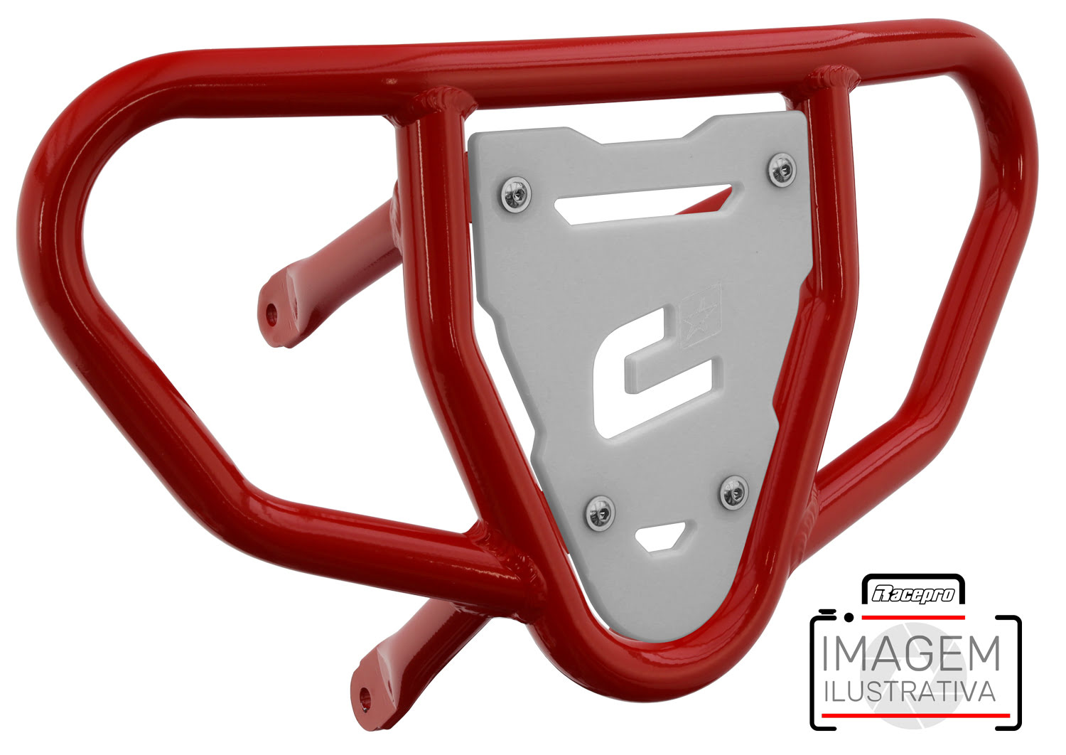 Crosspro - Front Bumper CR03 For Yamaha YFZ 450R-Red Tube / White Plate