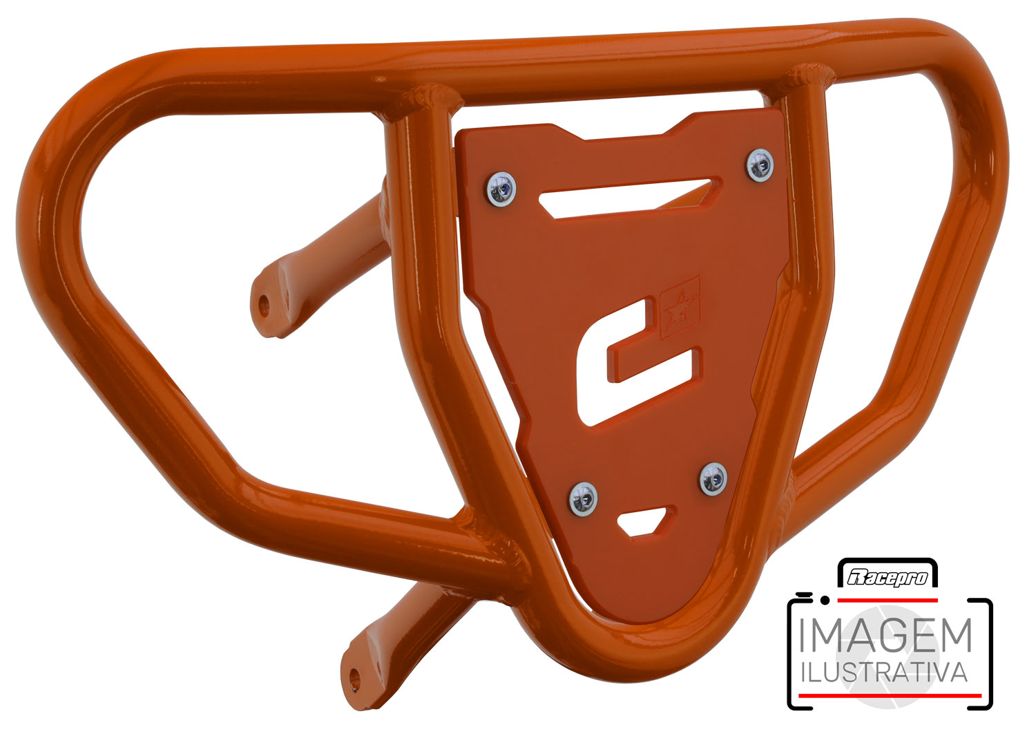 Crosspro - Front Bumper CR03 For Kawasaki KFX 450R-Orange Tube / Orange Plate