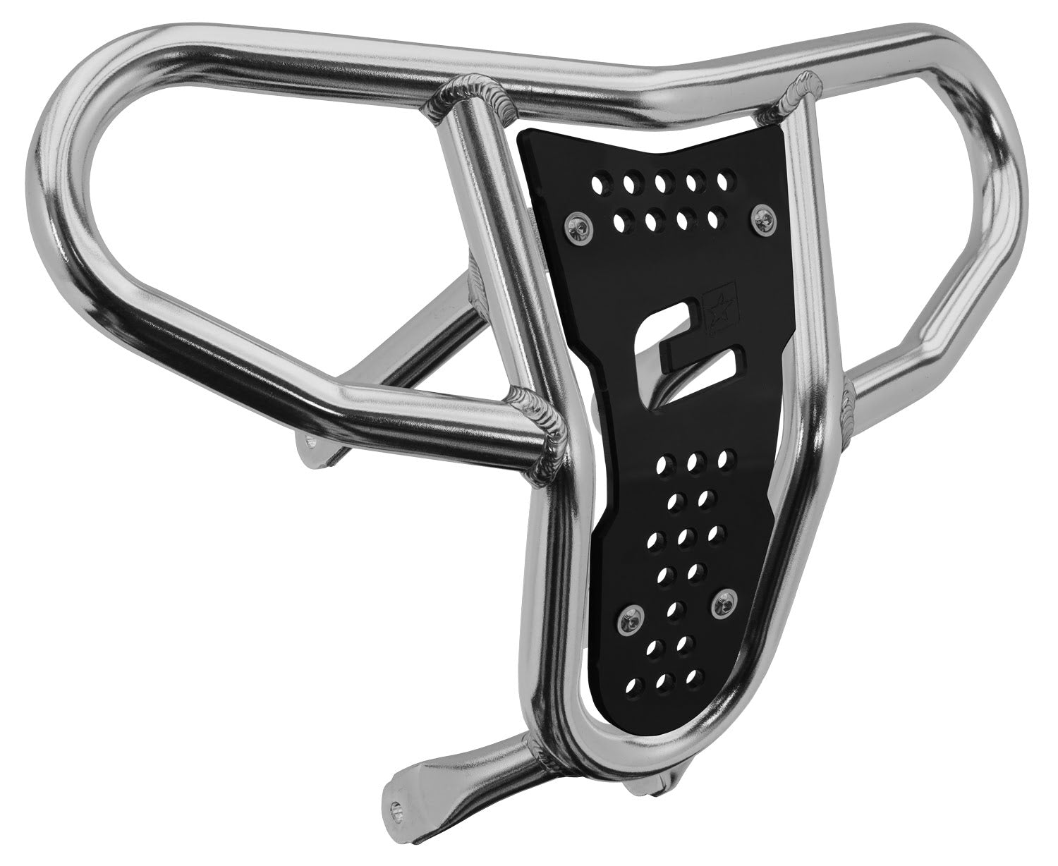 Crosspro - Front Bumper CR04 For Suzuki LT-R 450-Polish Tubo / Black Plate