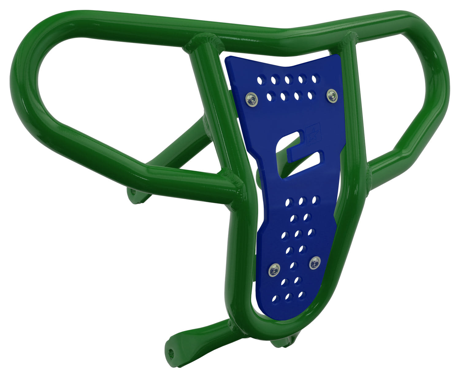 Crosspro - Front Bumper CR04 For Suzuki LT-R 450-Green Tube / Blue Plate