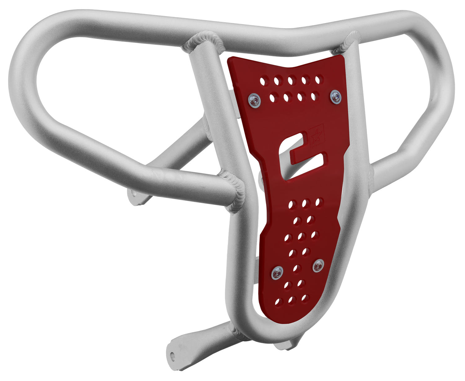 Crosspro - Front Bumper CR04 For Suzuki LT-R 450-Ice Polish Tube / Red Plate