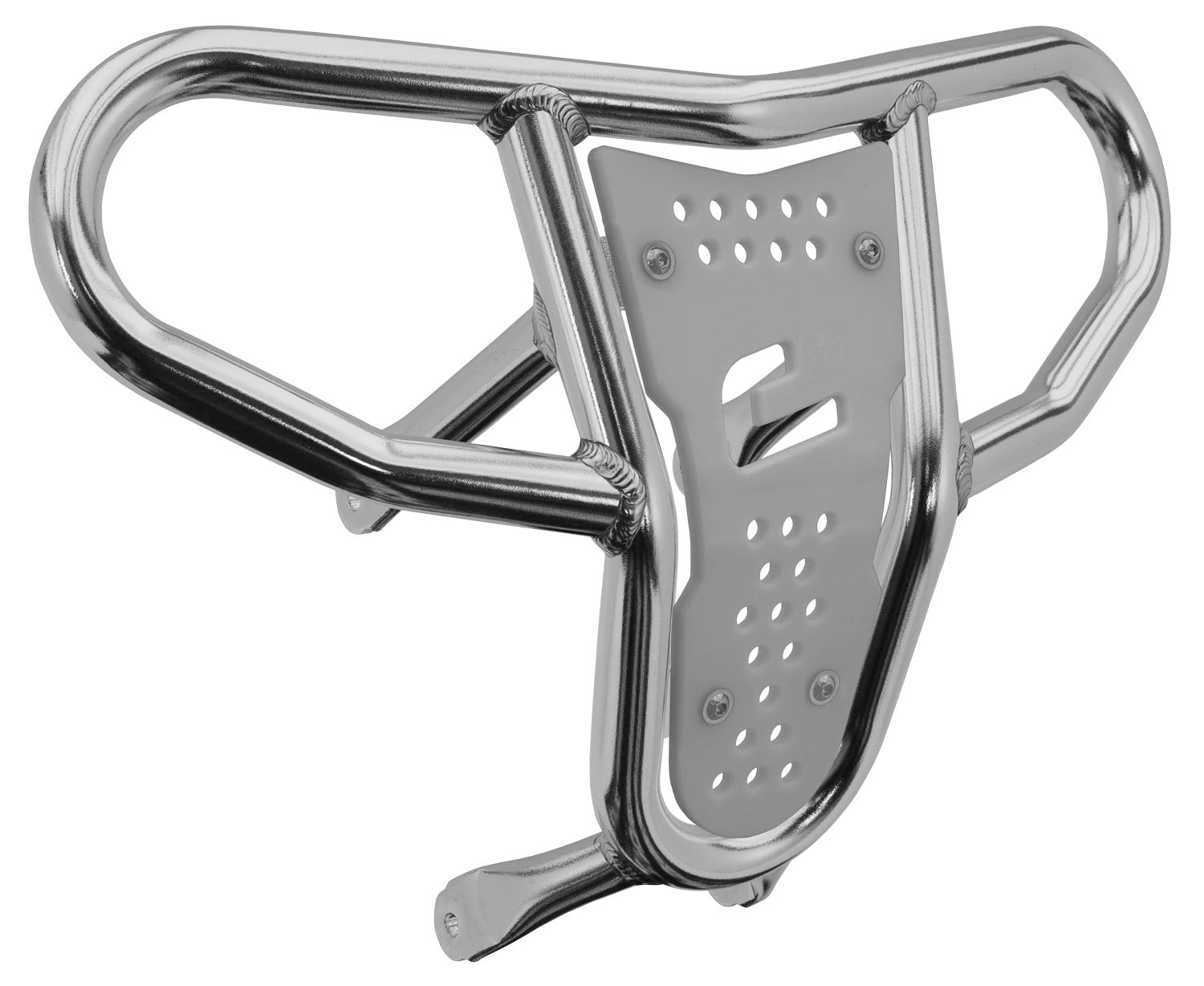 Crosspro - Front Bumper CR04 For Suzuki LT-R 450-Polish Tubo / White Plate