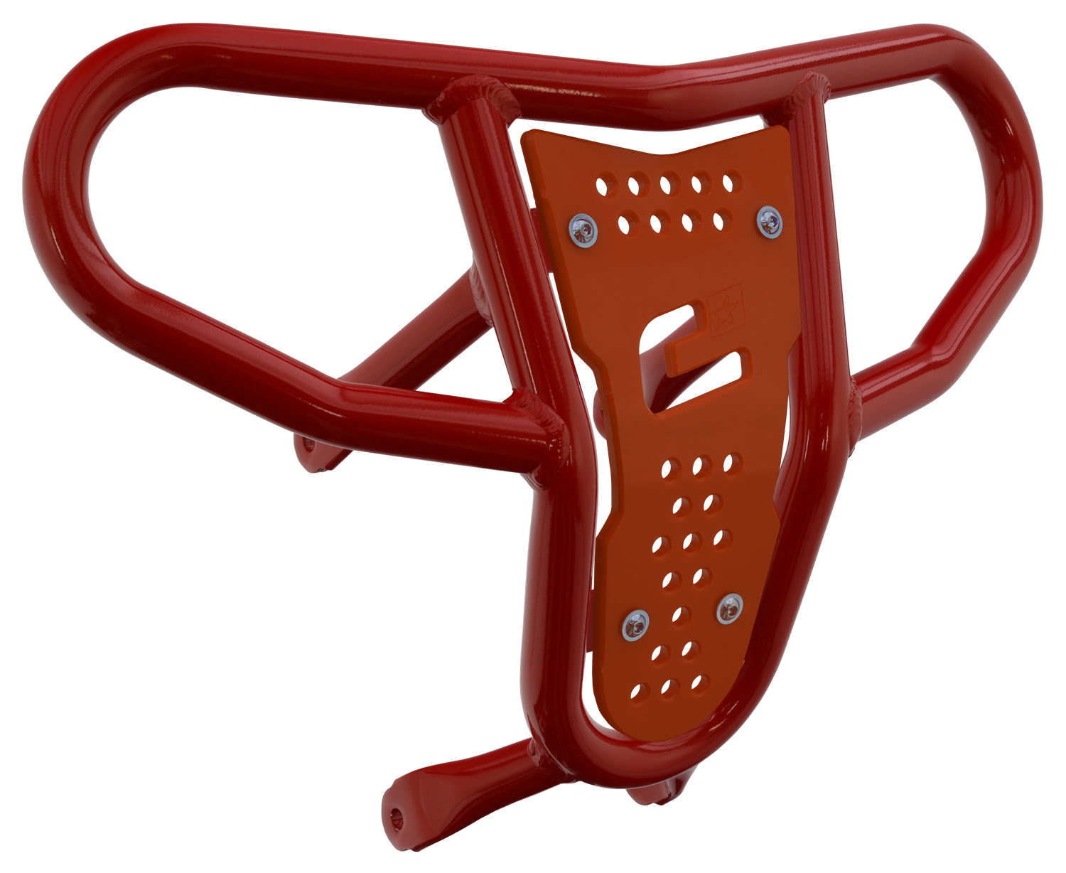 Crosspro - Front Bumper CR04 For Suzuki LT-R 450-Red Tube / Orange Plate