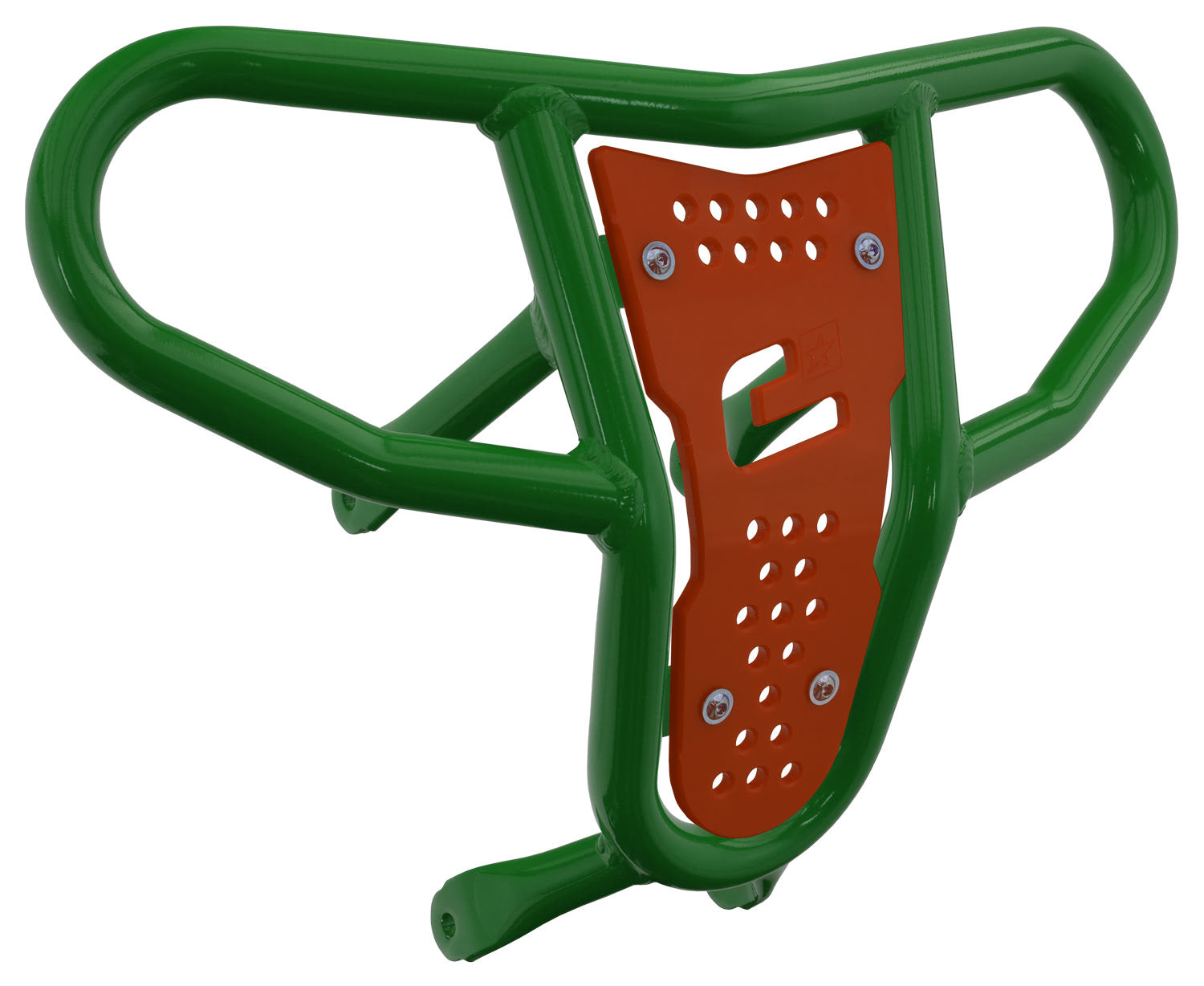 Crosspro - Front Bumper CR04 For Suzuki LT-R 450-Green Tube / Orange Plate