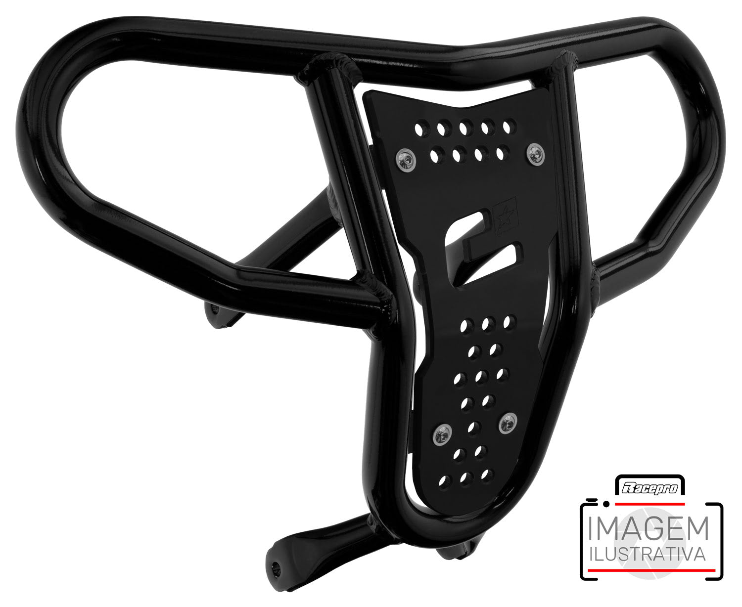 Crosspro - Front Bumper CR04 For Kawasaki KFX 450R-Black Tube / Black Plate