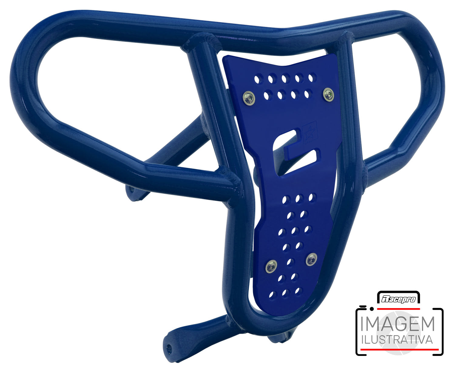 Crosspro - Front Bumper CR04 For Can Am (BRP) DS 450-Blue Tube / Blue Plate