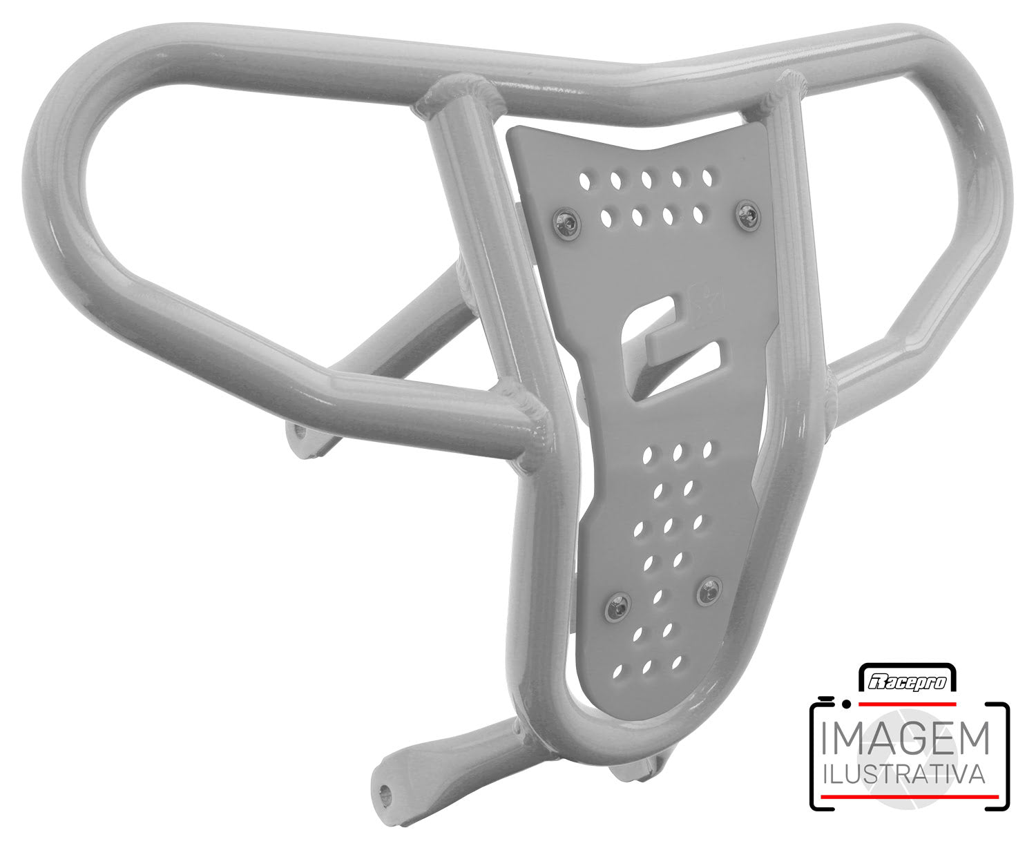 Crosspro - Front Bumper CR04 For Yamaha YFM 700 Raptor-White Tube / White Plate