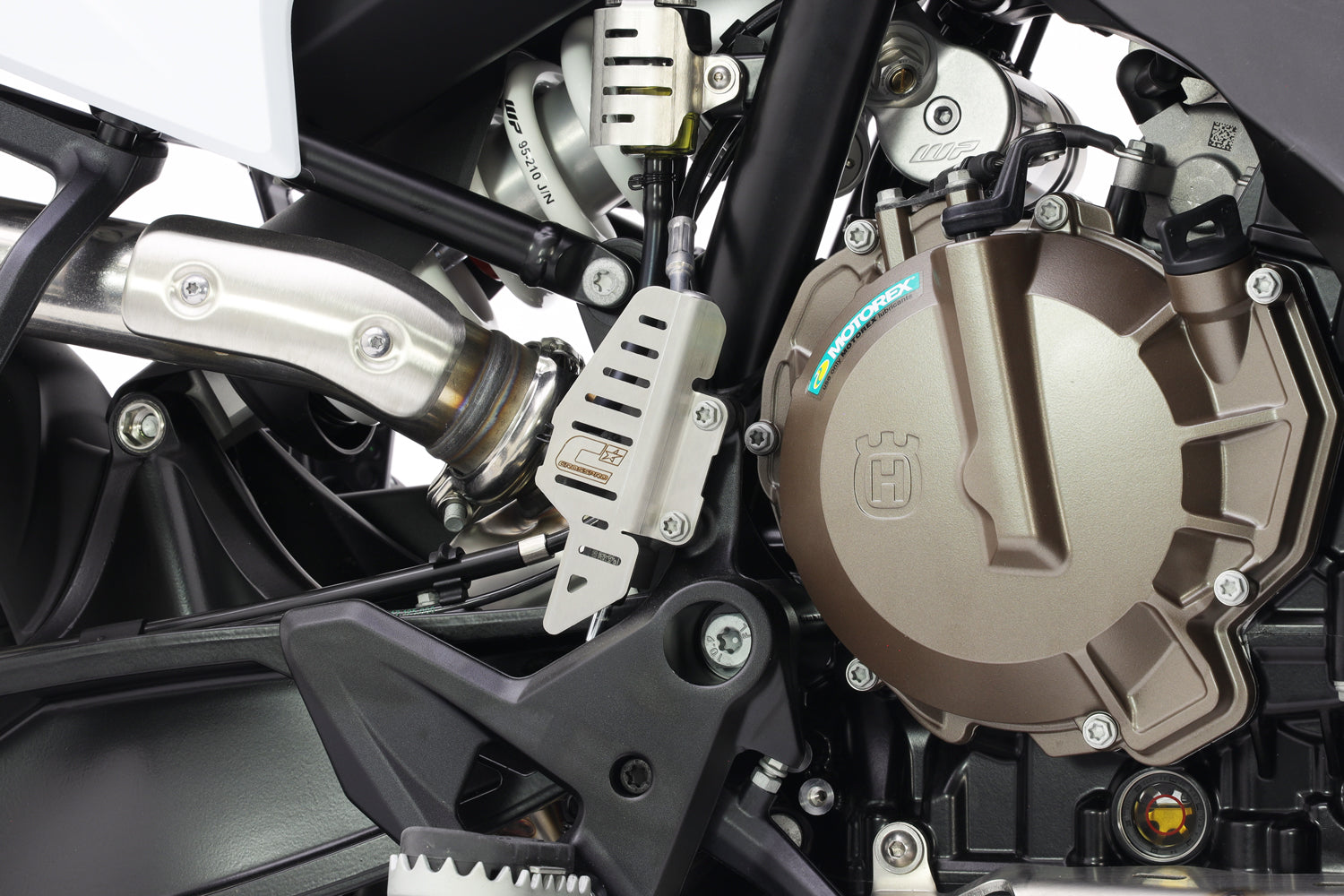 Crosspro - Brake Pump Protection For Husqvarna Norden 901 Expedition-Brushed stainless steel