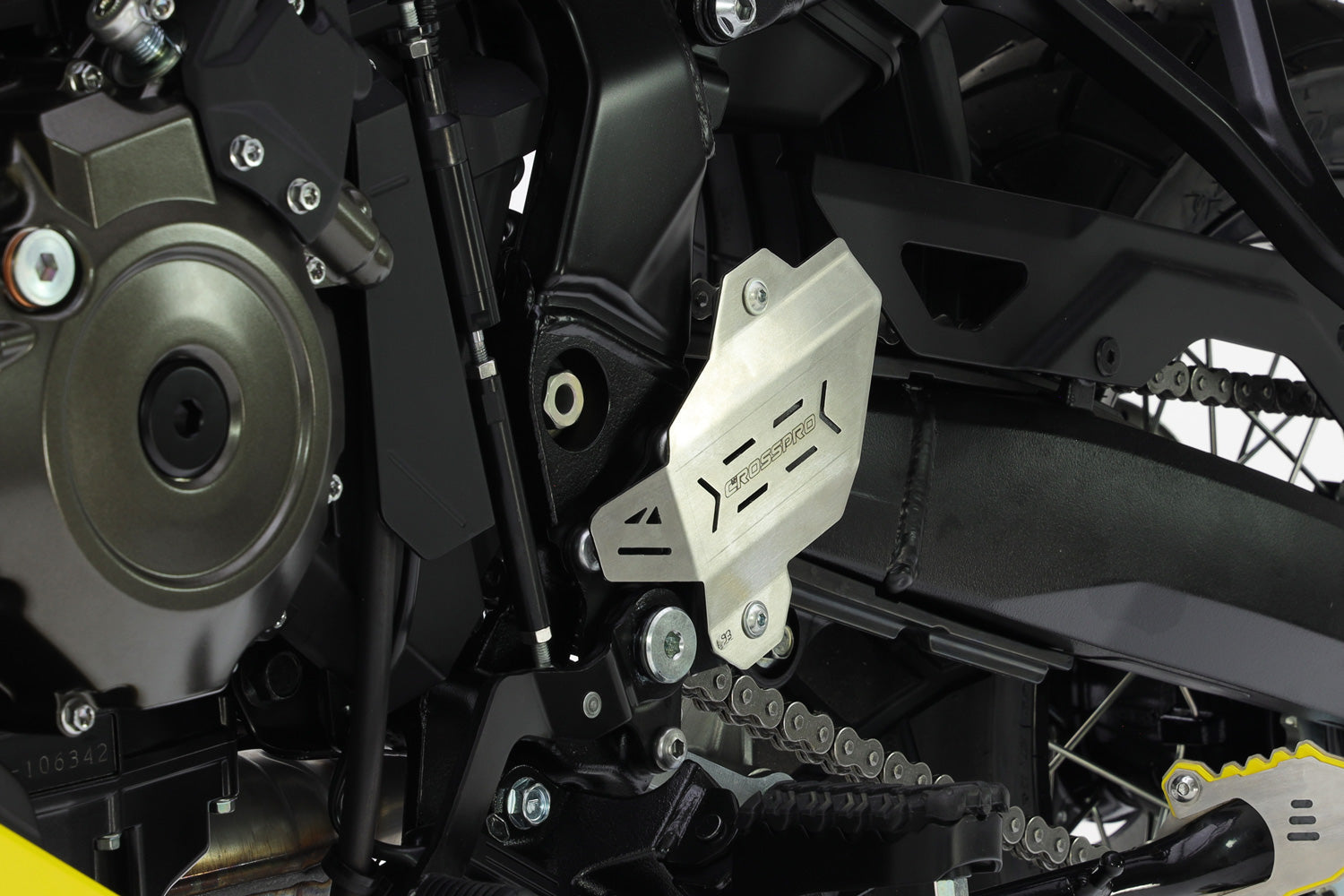 Crosspro - Brake Pump Protection For Suzuki DE 800 V-Strom-Brushed stainless steel