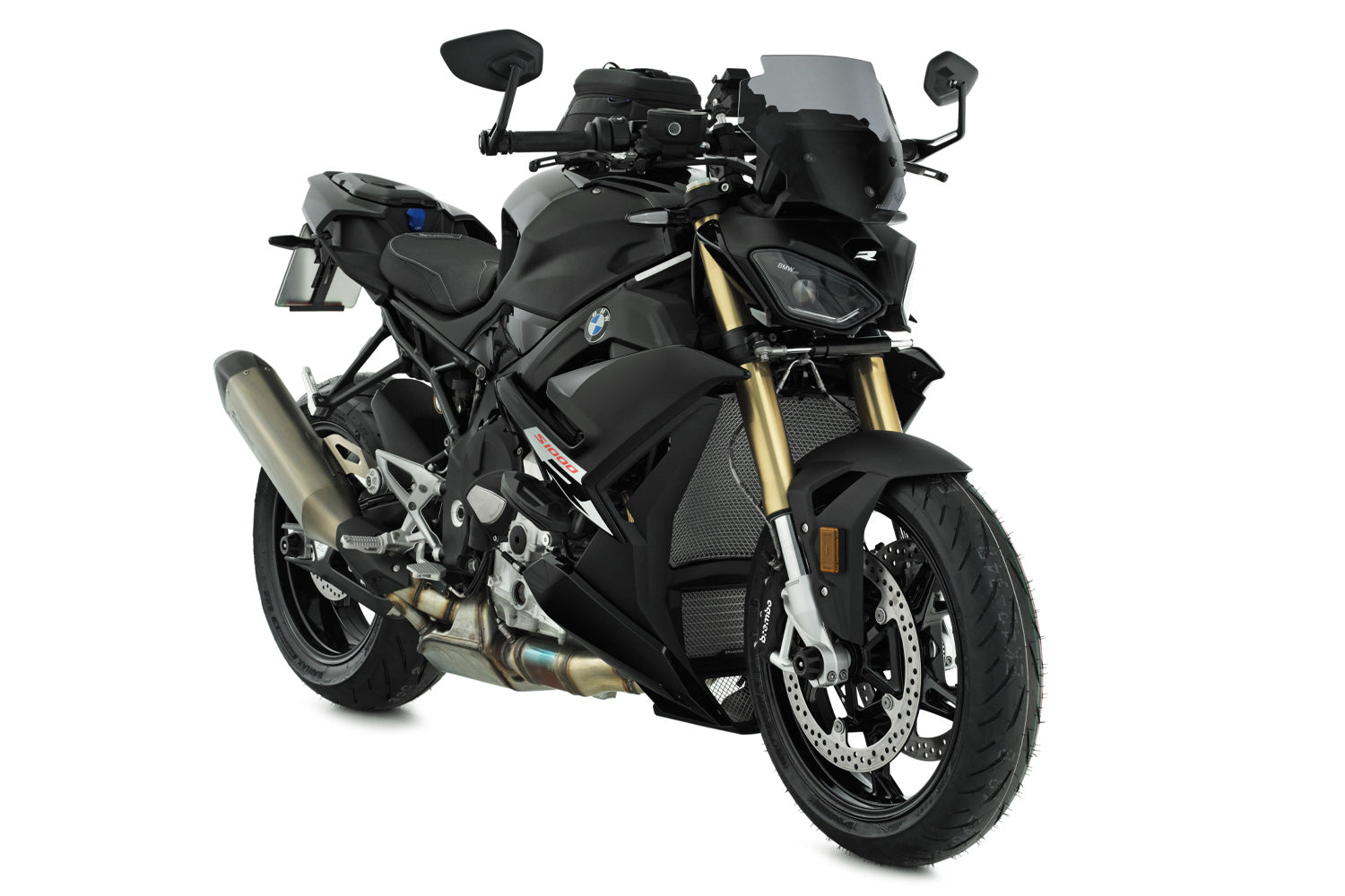 Racing crash pads for the BMW S 1000 R 2021 from Wunderlich. Crash pads mitigate the expensive consequences of crashes, falls and skids.