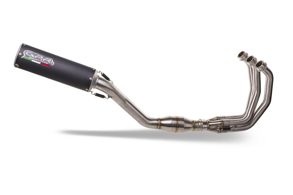 GPR-Exhaust---M3-Black-Titanium-Full-Line-for-Mt-09-from-2021-to-2023-dB-Killer-Catalyst