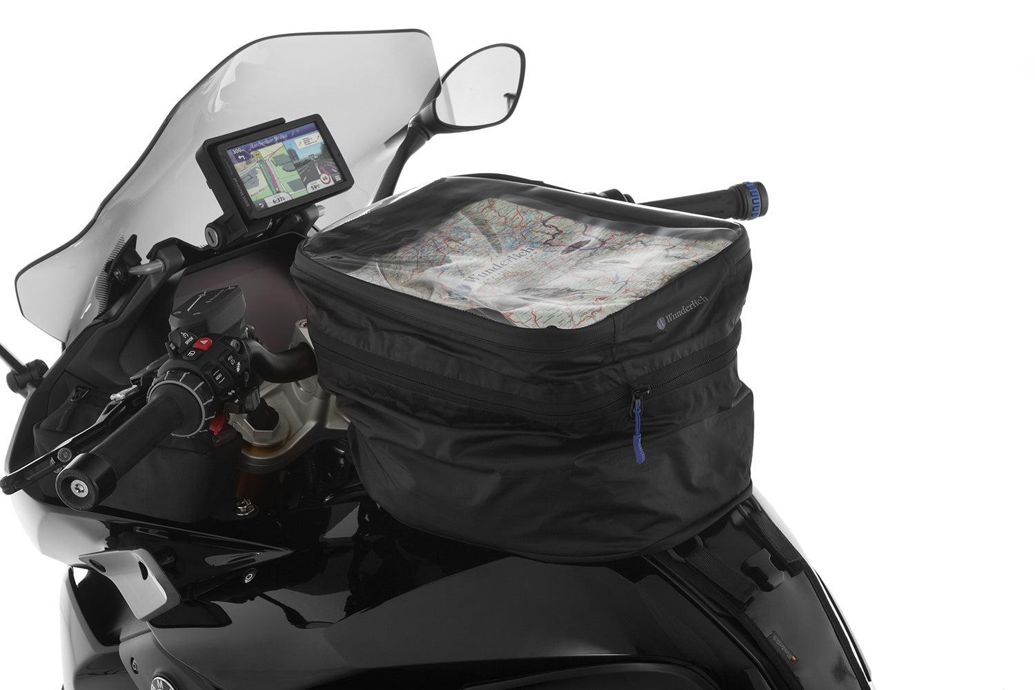 The universal Wunderlich Vario rain cover reliably protects your tank bag and sensitive items inside, even in heavy rain.
