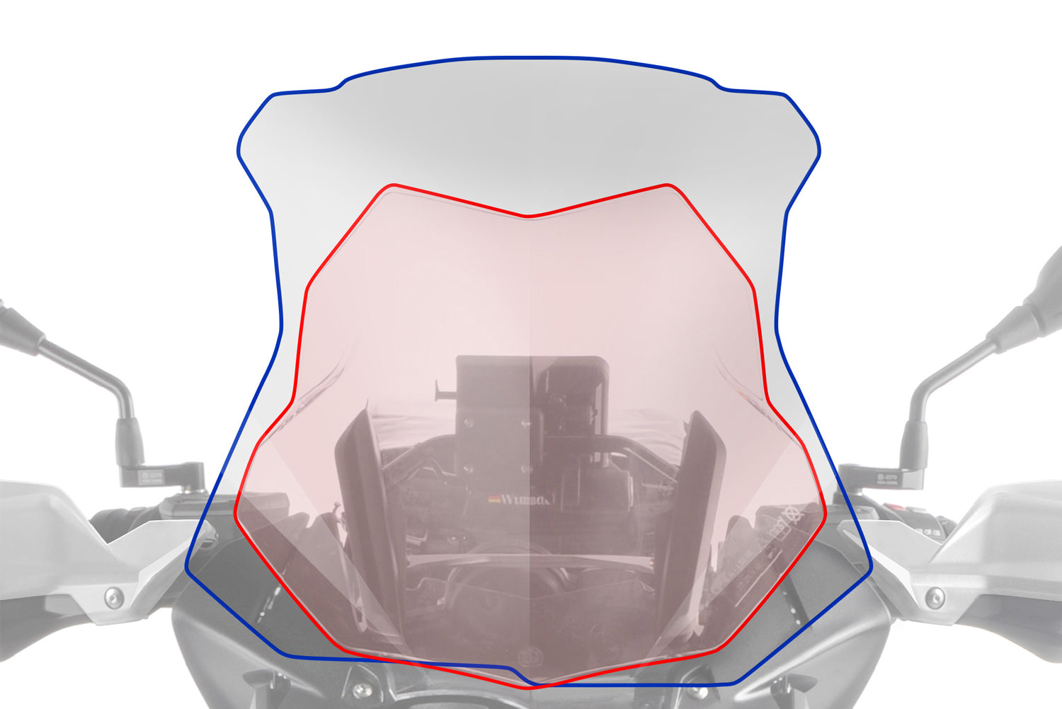 The Wunderlich windshield »MARATHON« with windshield reinforcement on both sides provides incomparable comfort when touring