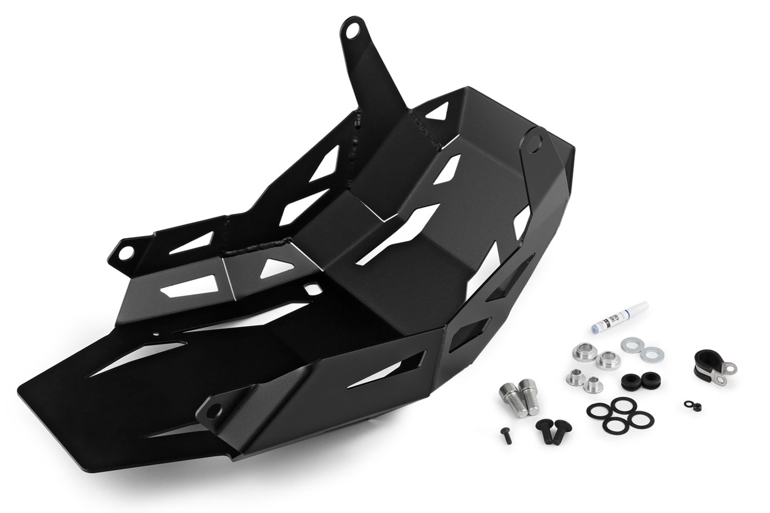 Black, stylishly designed, high-quality engine guard
