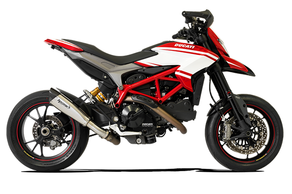 HPCorse - Evoxtreme 310mm muffler for Ducati Hypermotard 821 with Slip on Link-pipe low position