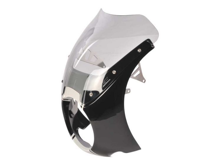 Night Black Classic-Trophy” Cockpit Fairing for R1200R is a classic styled half-fairing, made of strong ABS. Inspired by R90S